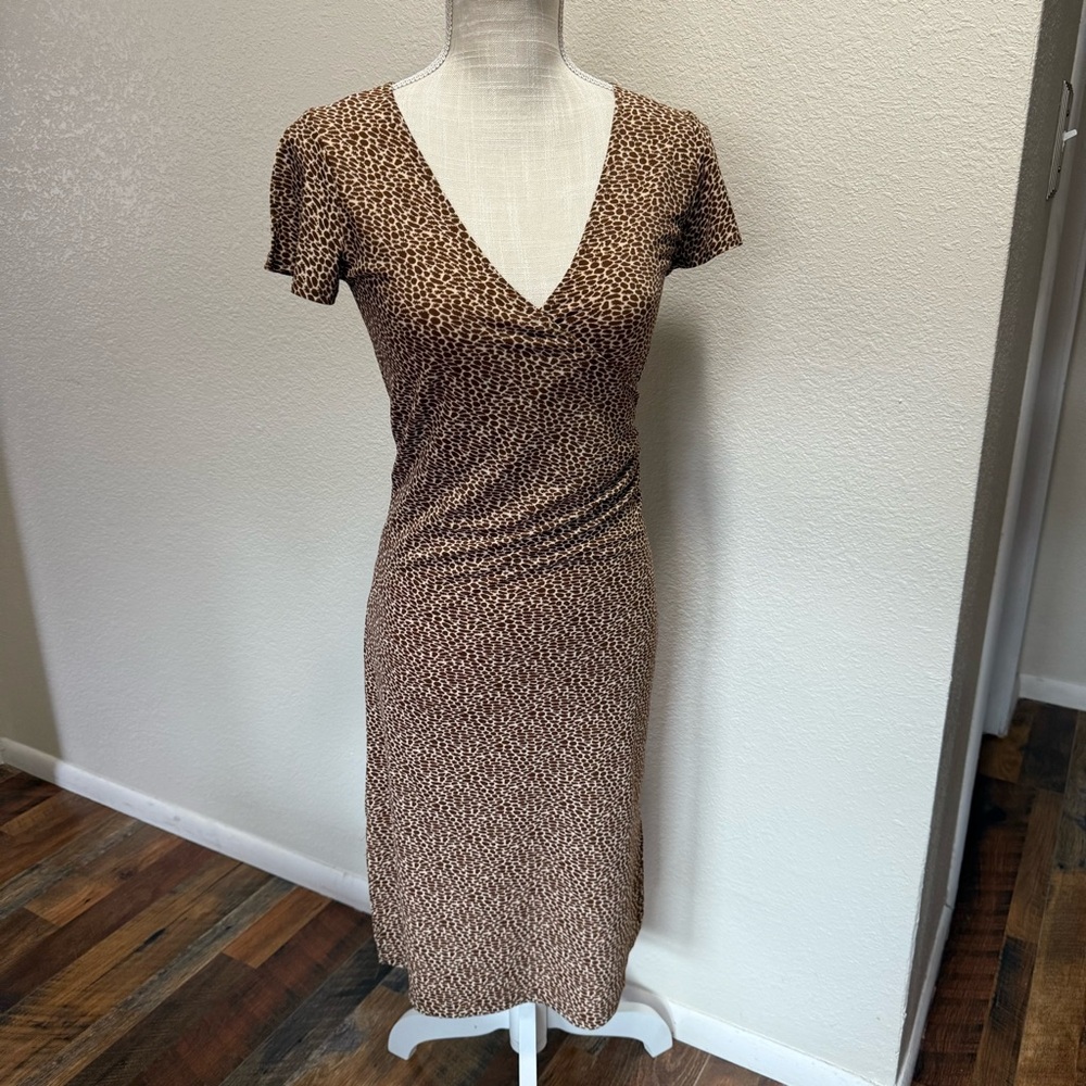 Brown Leopard Print Dress by Forever 21 - Size Medium